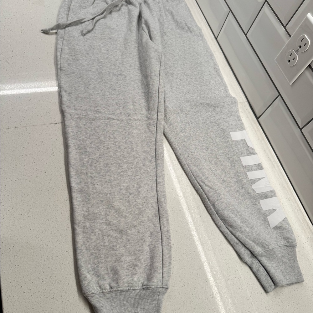 PINK Victoria's Secret Light Gray Joggers
